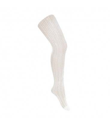 Panty calado para niña de Cóndor - Blanco