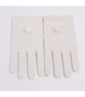Guantes flor pequeña para primera comunión