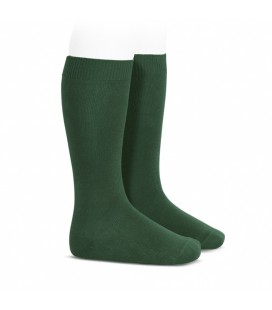 Cóndor - Calcetines altos básicos punto liso - Verde botella