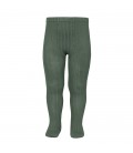 Cóndor - Leotardo básico canalé - Verde liquen