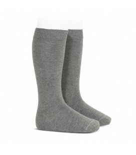 Cóndor - Calcetines altos básicos punto liso - Gris claro