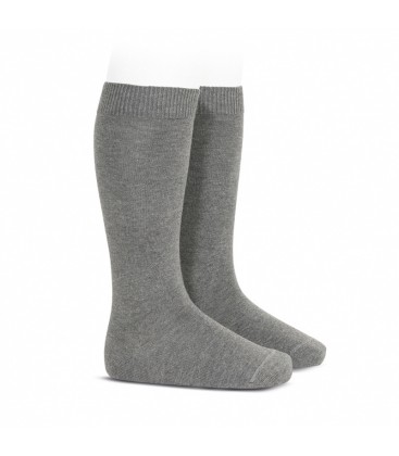Cóndor - Calcetines altos básicos punto liso - Gris claro