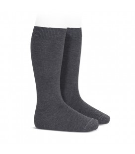 Cóndor - Calcetines altos básicos punto liso - Antracita