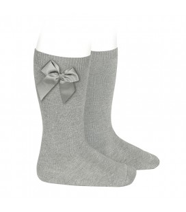 Cóndor - Calcetines altos algodón con lazo lateral - Aluminio