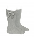 Cóndor - Calcetines altos algodón con lazo lateral - Aluminio