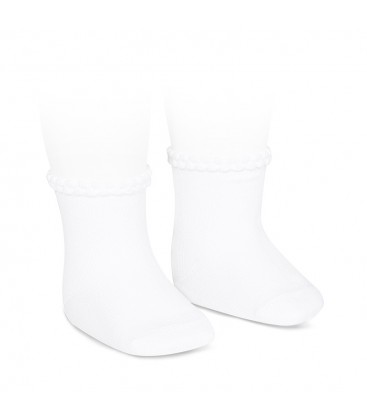 Cóndor - Calcetines cortos puño labrado - Blanco