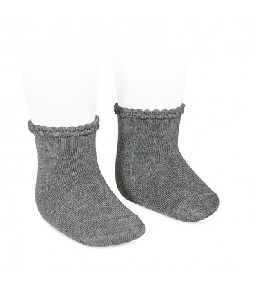 Cóndor - Calcetines cortos puño labrado - Gris claro
