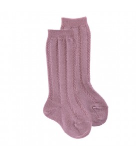 Cóndor - Calcetines altos labrados vertical con lana