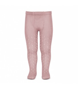 Cóndor - Leotardos perlé calados - Rosa palo