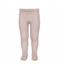 Cóndor - Leotardos perlé calados - Rosa empolvado