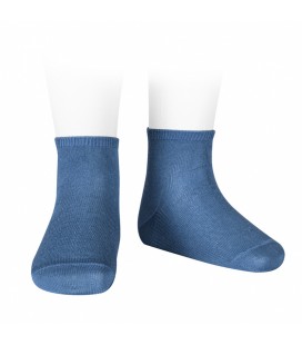 Cóndor - Calcetines tobilleros algodón elástico - Azul francia