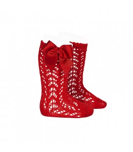 Cóndor - Calcetines altos calados con lazo - Rojo