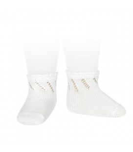 Cóndor - Calcetines cortos perlé calados - Blanco