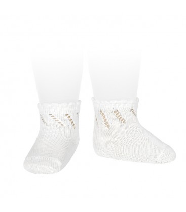 Cóndor - Calcetines cortos perlé calados - Blanco