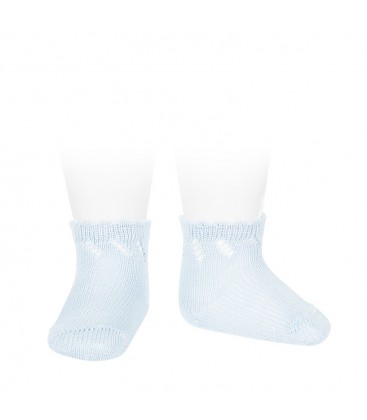Cóndor - Calcetines cortos perlé calados - Azul bebé