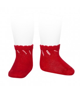 Cóndor - Calcetines cortos perlé calados - Rojo