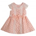 Newness - Vestido rosa cuello encaje para niña