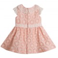 Newness - Vestido rosa cuello encaje para niña