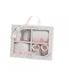 Gamberritos - Pack patucos, manoplas, gorrito y babero para bebé