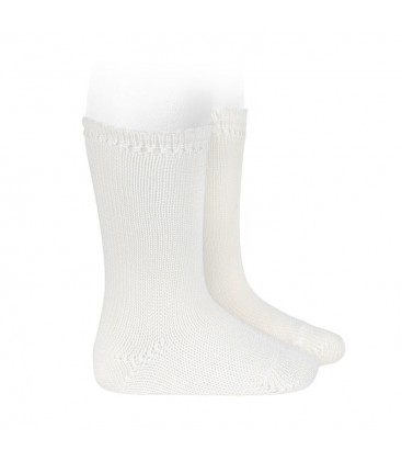 Cóndor - Calcetines altos perlé - Nata