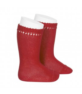 Cóndor - Calcetines altos perlé - Rojo
