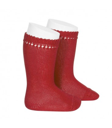 Cóndor - Calcetines altos perlé - Rojo