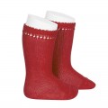 Cóndor - Calcetines altos perlé - Rojo
