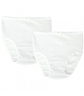 Calamaro - Pack 2 braguitas blancas Delicatta