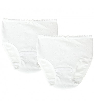 Calamaro - Pack 2 braguitas blancas Delicatta