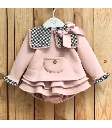 Valentina Bebés - Conjunto sudadera + pololo rosa