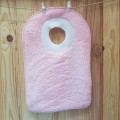Babero para bebé cuello canalé liso plástificado