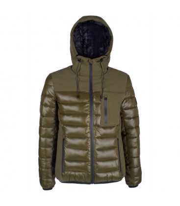 YES ZEE - Chaquetón acolchado verde militar para niño