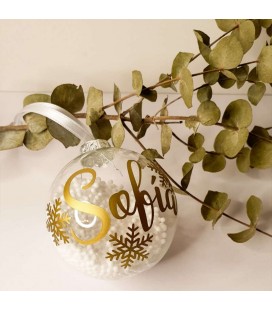 Bola navidad personalizada Nieve Sin Lazo