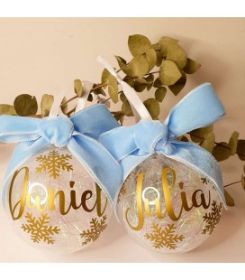 Bola navidad personalizada Hilos Lazo