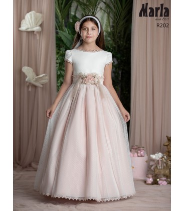 Marla - Vestido primera comunión maquillaje bordado