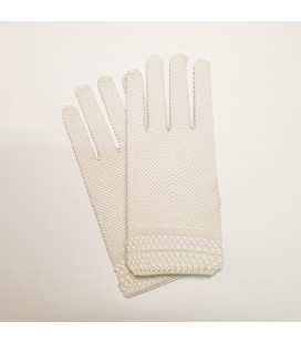 Floritur - Guantes comunión malla beige