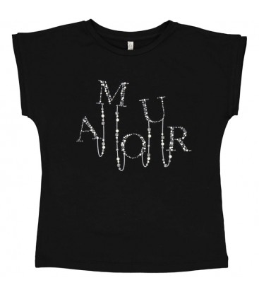 Trybeyond - Camiseta negra para niña