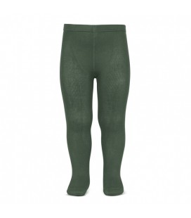 Cóndor - Leotardos básicos de punto liso - Verde liquen