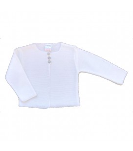 Valentina bebés - Chaqueta de punto larga color crudo