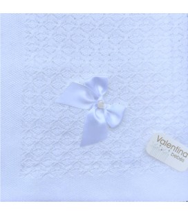 Valentina bebés - Toquilla hilo calada blanco
