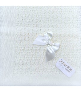 Valentina bebés - Toquilla hilo calada marfil