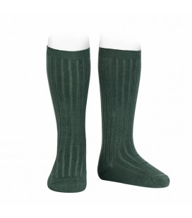 Cóndor - Calcetines altos canalé básicos - Pino