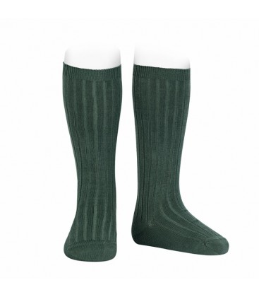Cóndor - Calcetines altos canalé básicos - Pino