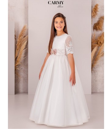 Carmy - Vestido organza mate primera comunión
