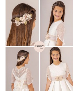 Carmy - Vestido primera comunión esterilla rústica