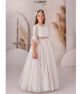 Carmy - Vestido primera comunión tul bordado
