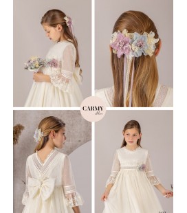 Carmy - Vestido primera comunión tul corte imperio