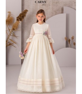 Carmy - Vestido primera comunión tul corte imperio