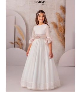 Carmy - Vestido primera comunión tul falda rizada