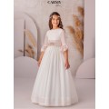 Carmy - Vestido primera comunión tul falda rizada
